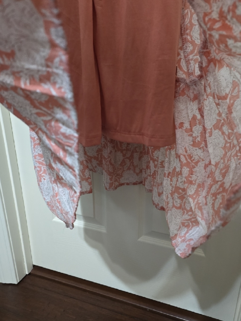 Smocked Ruffle Strap Maxi Dress in Coral - Picture 13 of 14